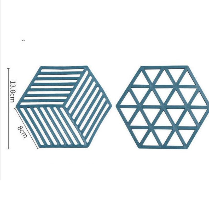 1/2/4/8pcs Household Geometric Shape Silicone Coaster High Temperature Resistant Table Mat Insulation Pad Anti-scald Coaster Non-slip Drink Coaster