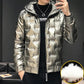 Glossy Down Jacket Men's Short Winter Jackets Korean Version of The Trend of Thick Warm Hooded Men's Jacket