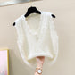 V-Neck Knitted Vest Women New Korean Fashion Sleeveless Sweaters Waistcoat for Outwear Spring Autumn 2021