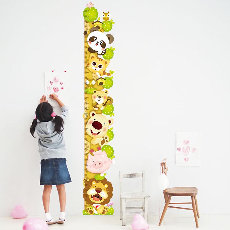 Raccoon height stickers bedroom children's room removable wall stickers removable wallpapers