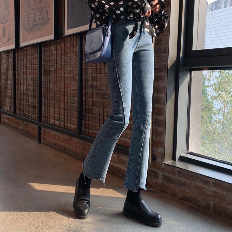 WTEMPO Trumpet Jeans  Women's Boot Cut Pant Loose and Slim Wide Leg Straight  Denim Pocket Trousers