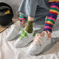 Summer Women White Sneakers Mesh Patchwork Dad Shoes Casual Thick Heel White Shoes Designer Breathable Running Platform Sneakers