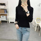 Autumn and Winter Round Neck Thread Bottoming Shirt Long Sleeve Knitted Sweater Fashion Casual Women's Top