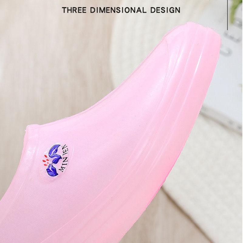 Rain Boots Female Adult Short Tube Shallow Water Shoes Summer Non-slip Kitchen Work Plastic Waterproof Low-top Wedge Jelly Rain Boots