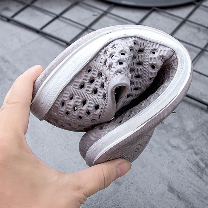 Summer Men's Beach Shoes Thick Bottom Non-slip Hollow Breathable Running Casual Shoes