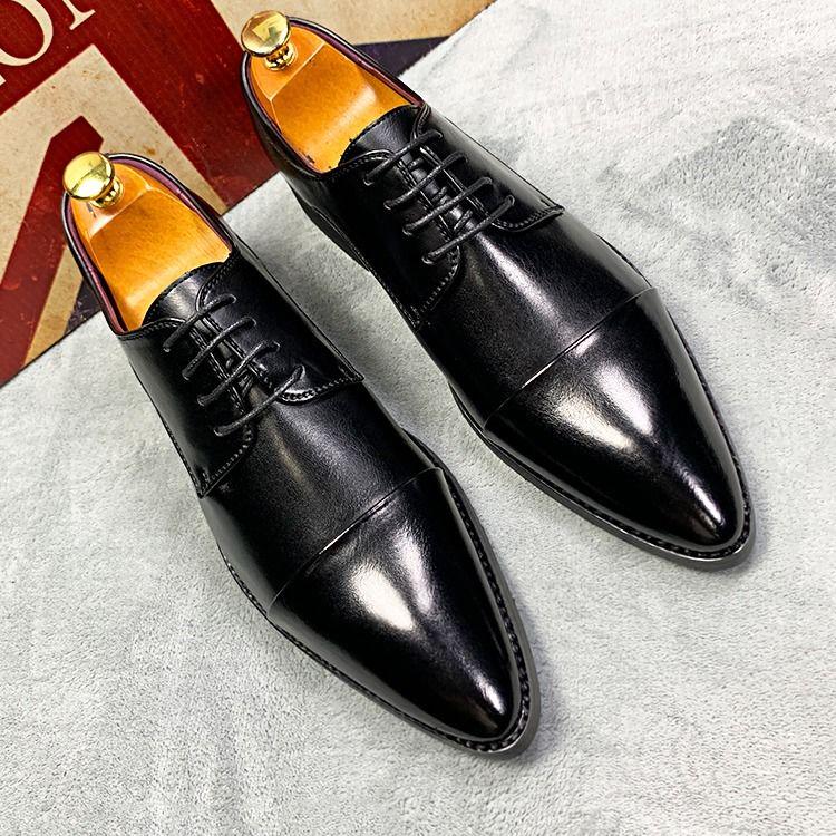 Pointed Leather Shoes Large Size Increased Lether Shoes Casual Shoes Business Men Leather Shoes