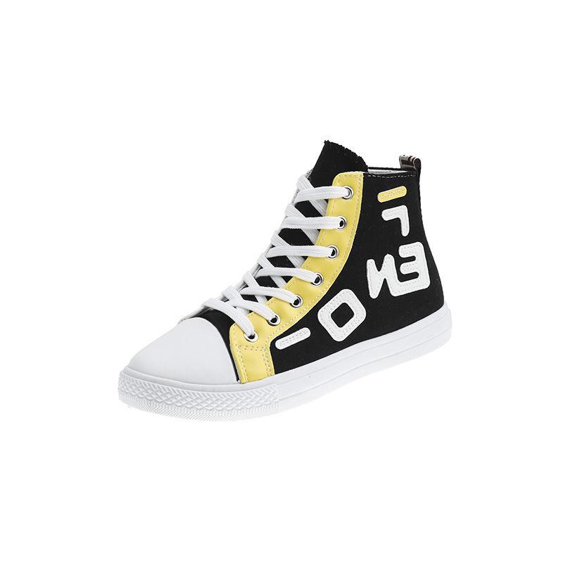 Ladies High-top Canvas Shoes Korean Style Student Board Shoes for Spring and Summer All-match Casual Sports Shoes