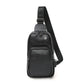 Chest Bag Men Coffee Large Capacity with Headphone Hole Shoulder Bag Outdoor Sports Pockets