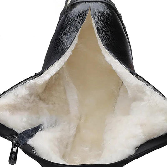 Men's Leather Shoes Winter Plus Velvet Shoes Warm Leather Fashion Trend Cotton Shoes