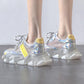 Thick Bottom Hollow Dad Sandals Female Summer  Wild Sponge Cake Crystal Shoes Korean Version of Breathable Sports Shoes