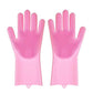 Pet Dogs and Cats Bathing Massage Gloves Dogs Use Finger Silicone Gloves To Scrub Bathtub Cleaning Pet Supplies