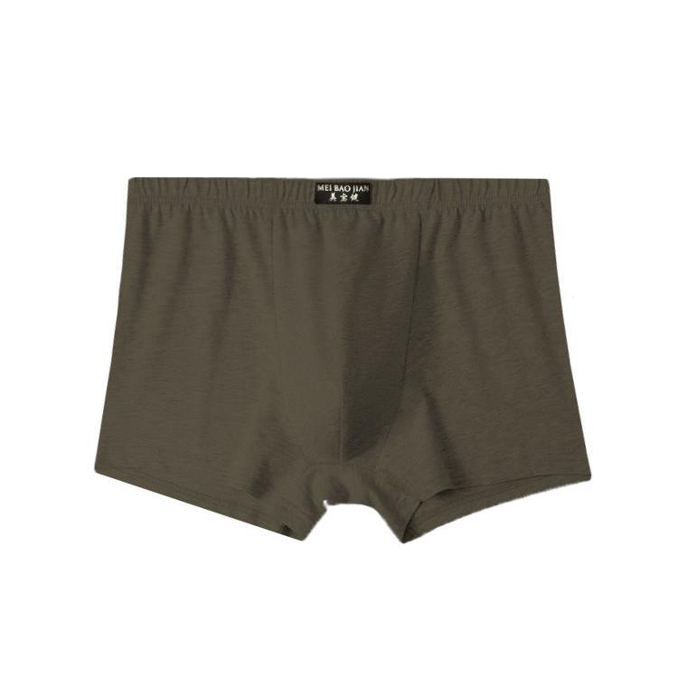 5-pack Men's Cotton Underwear Boxer Mid-waist Breathable Sweat-absorbing Four-corner Loose Large Size Dad Pants
