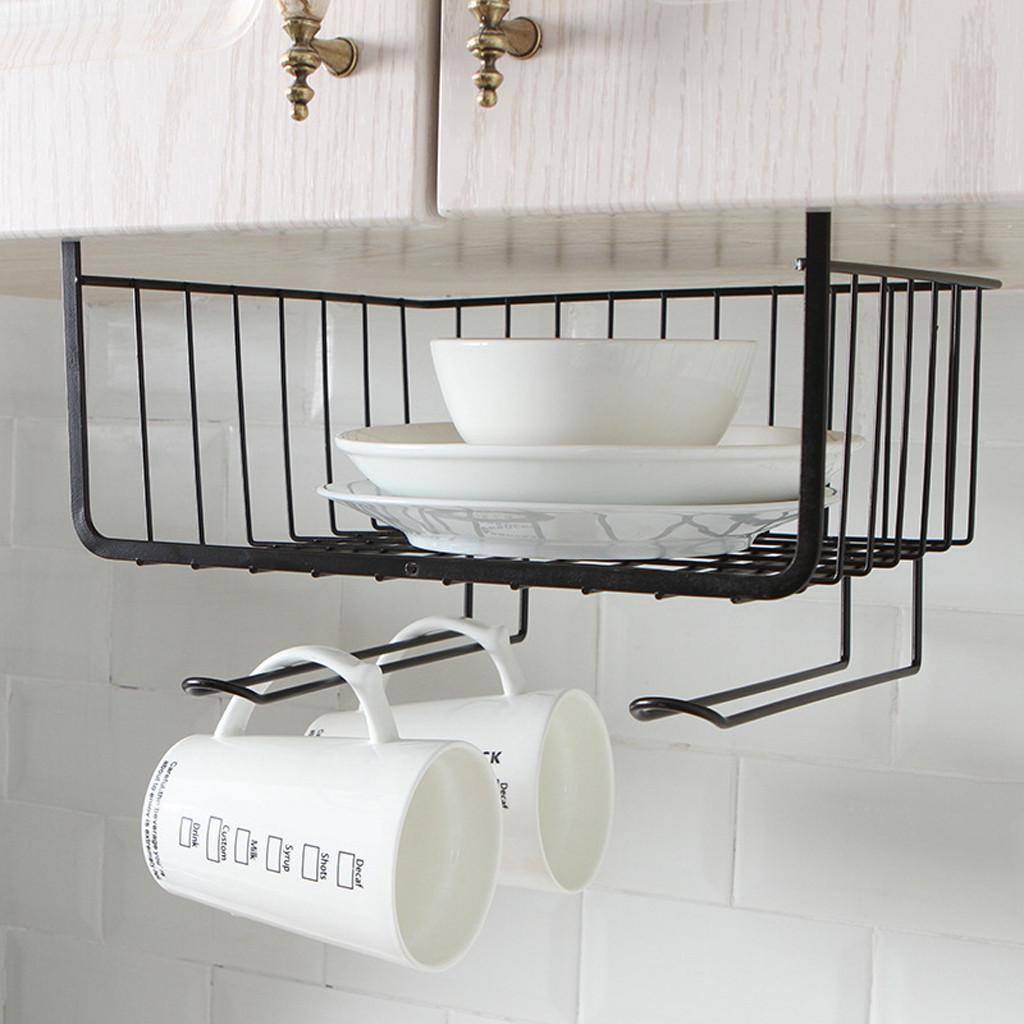 Joliannss Kitchen Storage Bin Under Shelf Wire Rack Cabinet Baskets Organizer Holder Stand