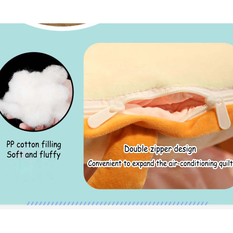 Doll Pillow Quilt Dual-use Office Nap Small Pillow Blanket Two-in-one Four-season Pillow
