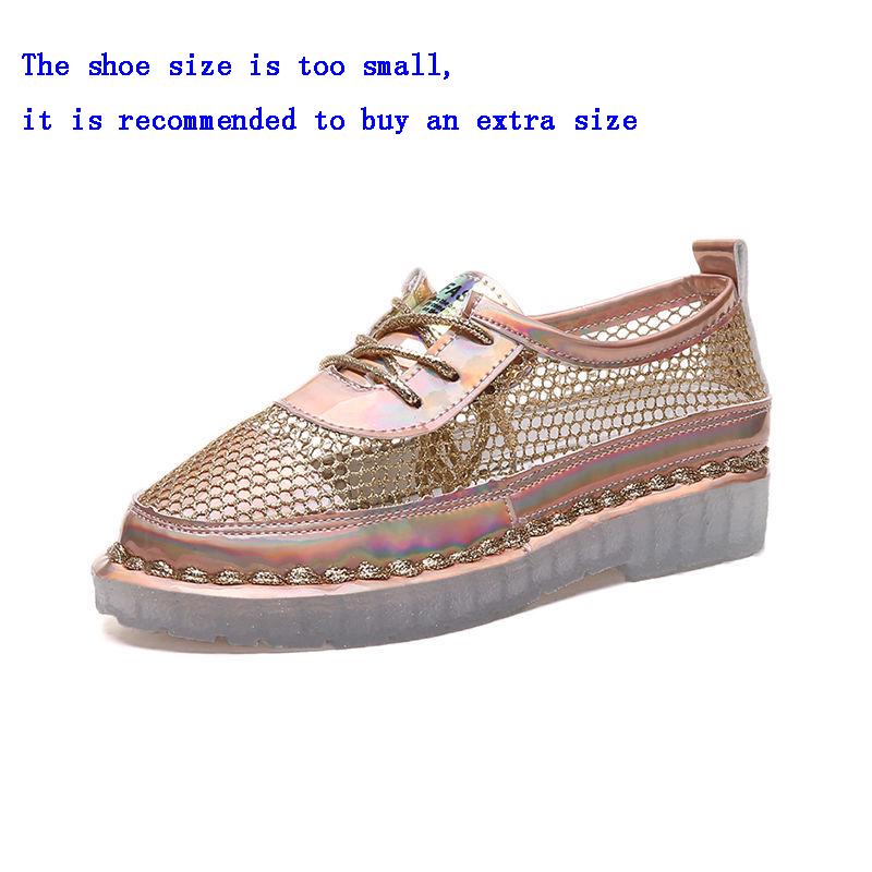 Women Shoes 2020 Fashion Summer Casual White Shoes Cutouts Lace Canvas Hollow Breathable Platform Flat Shoes Woman Sneakers