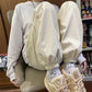 Plus Velvet Thickened Long Trousers for Female Winter Students Korean Version Loose and Thin High Waist Leisure Sports Trousers