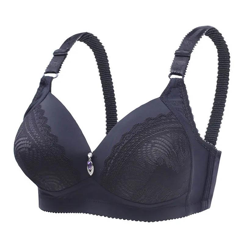 Women's Breathable Bras Large Size Ultra-thin Bras No Steel Rings Gather Up Prevent Sagging Receiving Side Breasts Comfortable Bras