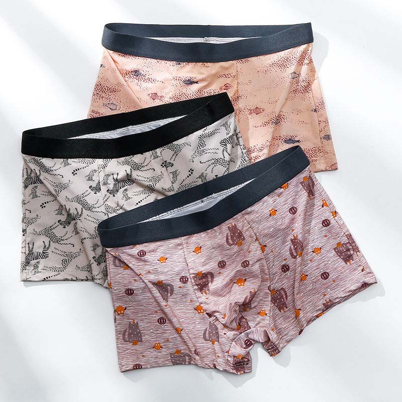 Summer Men's Underwear Ice Silk Trend Teen Personality Breathable Men's Shorts