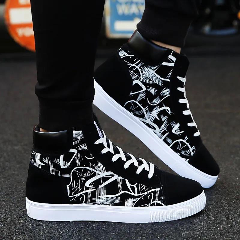 Spring Men High Top Shoes Men's Shoes Student Canvas Shoes Men's Casual Shoes Youth Sneakers Men's Casual Shoes