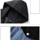 Autumn New Plus Size Women's Mid-length Hooded Windbreaker Women's Waist Slimming Stitching Denim Jacket Women's Parker