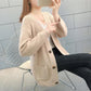 Spring and Autumn Knitted Sweater Cardigan Casual Jacket Thick Loose Young Women's Top