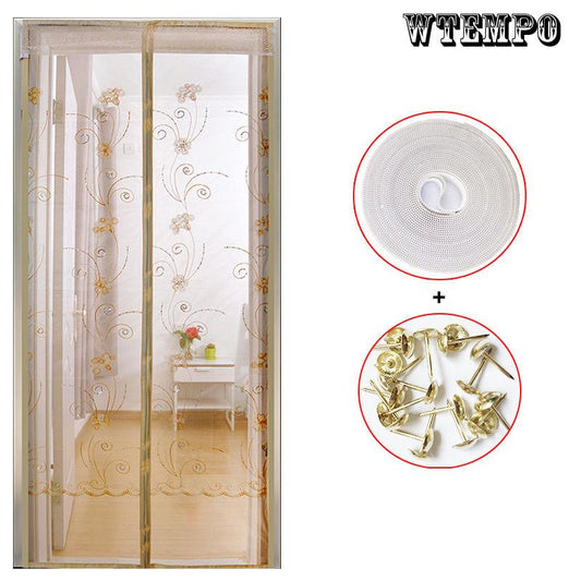 Cute Cartoon Pattern Anti-mosquito Curtain Summer Magnetic Screen Door Mosquito Net