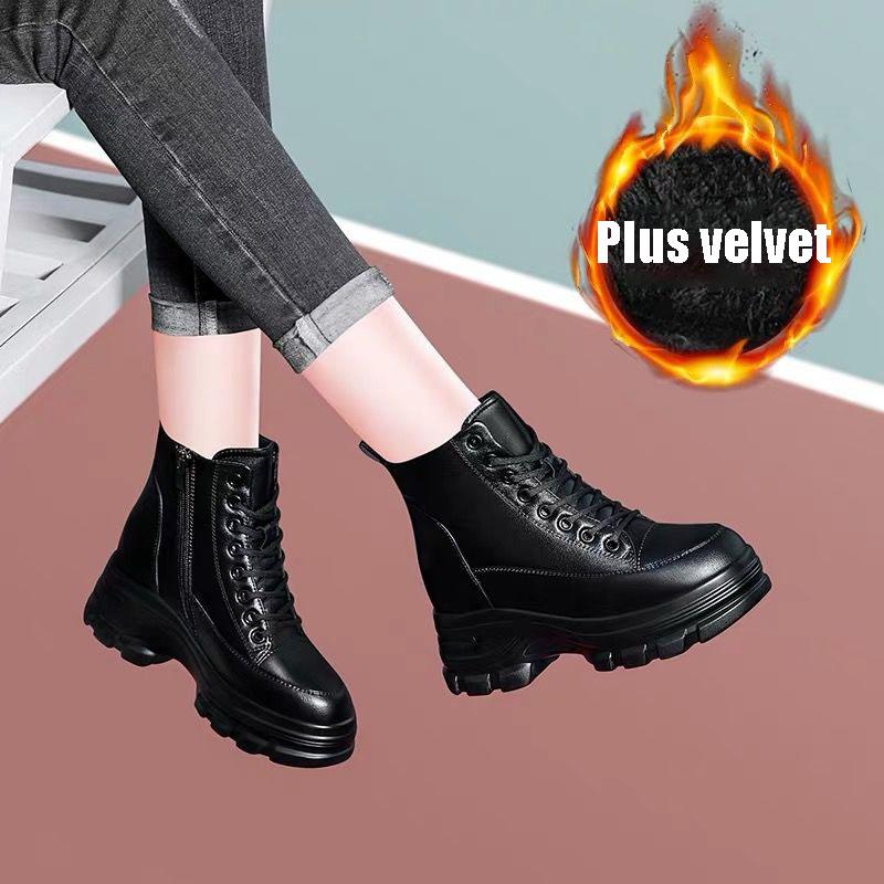 Women Winter Snow Boots  High-top Shoes Casual Woman Waterproof Warm Leather Ankle Boots Female High Quality Plush Inner Martin Boots