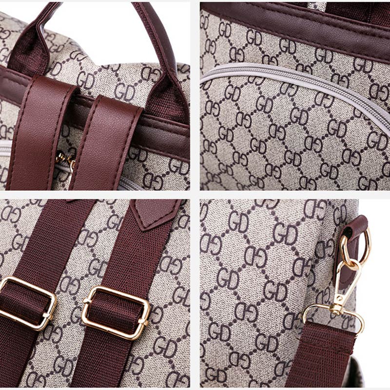 Large-capacity Backpack Ladies Bag Trendy All-match School Bag Leisure Travel Bag Soft Leather Backpack