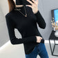 Pofulove Thick Sweater Women Autumn Winter Students Half Turtleneck Bottoming Shirt Skinny Sweaters