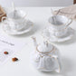 Coffee Cup Flower Teacup Set Household Small Luxury European Style British American Simple Ins Drinking Cup Nordic High-end