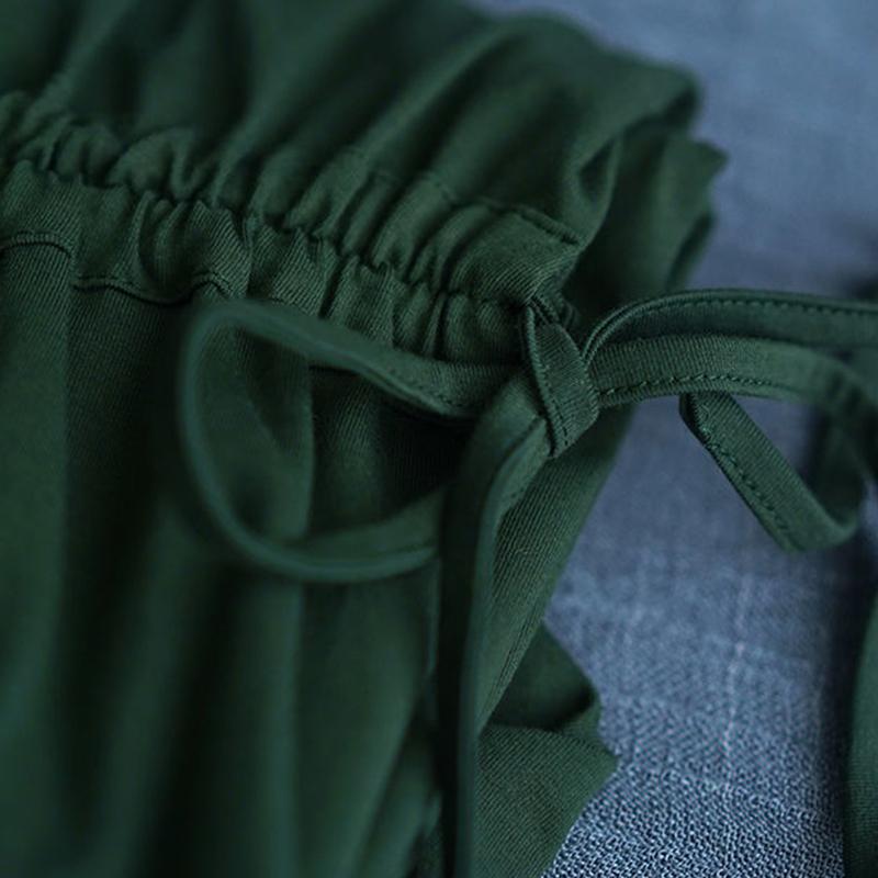 Cotton Lace-up Long-sleeved Dress Women's Autumn 2021 New Loose and Versatile Literary Retro Half-high Collar Mid-length Dress