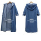 Large Size Loose Denim Jacket Women Spring and Autumn Long-sleeved Hooded Denim Cardigan Long BF Ladies Windbreaker Warm Jacket