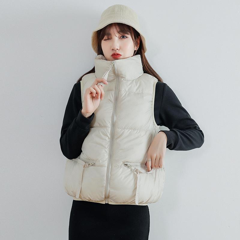 Winter Version of Down Cotton Vest Women Short Vest Loose Thick Down Cotton Vest