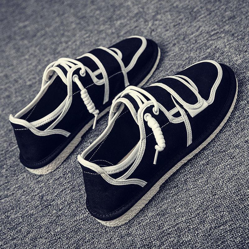 Men's Casual Canvas Shoes Trend Cloth Shoes Summer Breathable Driving Shoes Male Lazy All-match Cloth Shoes A Pedal