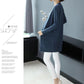 Autumn and Winter Wool Cardigan Sweater Large Size Medium and Long Loose Jacket Pure Color Simple Middle-aged Ladies Jacket