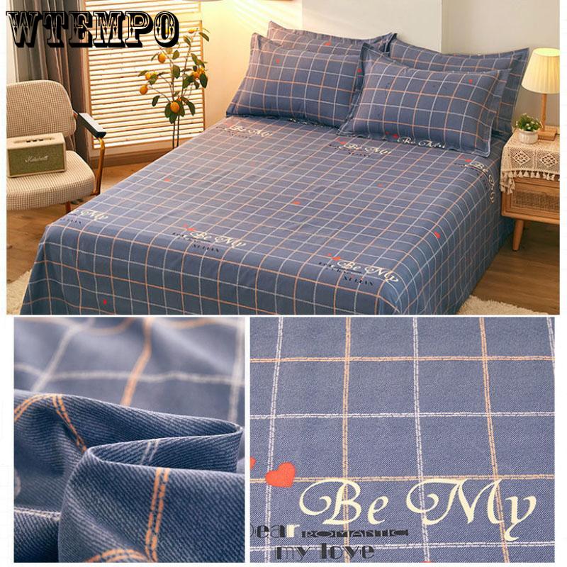Spring Summer Household Bedding Large Single Piece of Bed Sheet Cotton Single Double Double Printed Bed Sheet