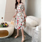 Large Size Floral Dress Women's Summer Dress Short Sleeve Printing Knee-length Daily Wear Office Dating Party
