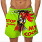 Men's Beach Shorts Fun 3D Chicken Head Print Swimming Trunks Spoof Pattern Shorts