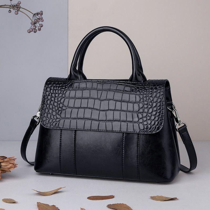 Leather Temperament Handbag Messenger Fashion Ladies Bag Shoulder Leather Shopping Bag