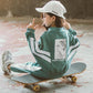 Girls Spring and Summer Sports Suits Long-sleeved Loose Casual Sportswear Girl Teenage Children's School Clothing