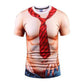 Half-sleeve Clothes Summer Men's Round Neck Short-sleeved T-shirt Top 3D Creative Art Print T-shirt