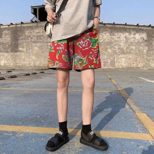 China Style Big Flowered Pants Original Sufeng Net Safflower Pants Loose Hip Hop Casual Pants Men's and Women's Fashion