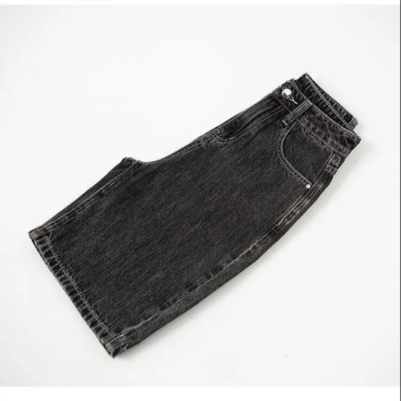 Five-point Denim Shorts Women Summer High-waist Five-point Pants Thin Section Loose and Thin Wide Leg Pants