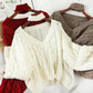 Spring Long-sleeved Sweater Women Loose Temperament Goddess Lazy Style Knit Sweater Top V-neck Pullover Loose Slim Knit Top