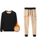 2pcs/set Women Fleece Liner Sweatshirt Tracksuit  Winter Casual Loose Jumper Plus Size  Outfits  Outwear