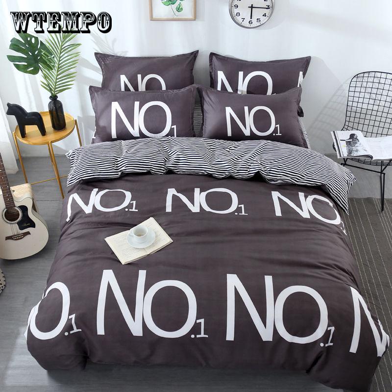 WTEMPO Soft Cotton Bedding Set Banana Leaf Duvet Cover Set Bed Linen King/Queen/Full/Double/Twin