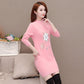 Autumn and Winter Mid-length Snowflake Sweater Half High Neck Thick Sweater Women Round Neck Long Sleeve Bottoming Shirt