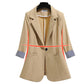 Women's Suit Jacket Slim Fit Drape Thin Sleeves Suit Jacket Elegant Design Ladies Work Wear Temperament Thin Casual Jacket