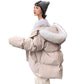 Parka Short Winter Jacket Women Hooded Winter Coat Women Loose Parka Fur Collar Cotton Padded Jacket