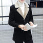 Men's Plus Velvet Thick Coat Autumn and Winter Long Woolen Coat Korean Style Trend Men's Youth Jacket